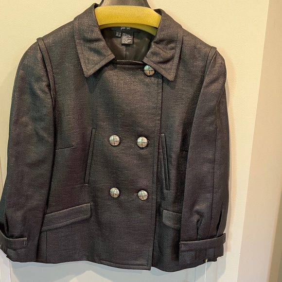 Per Se Dark Gray/Black Tweed blazer size 6 - Picture 1 of 3